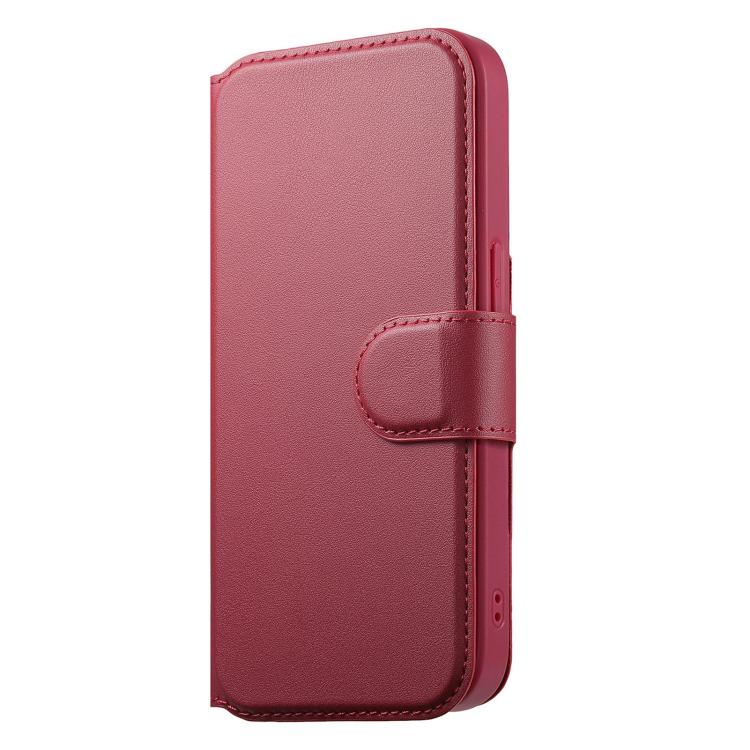 For iPhone 12 / 12 Pro CaseNeo Finger Grip Strap MagSafe Leather Phone Case(Red)