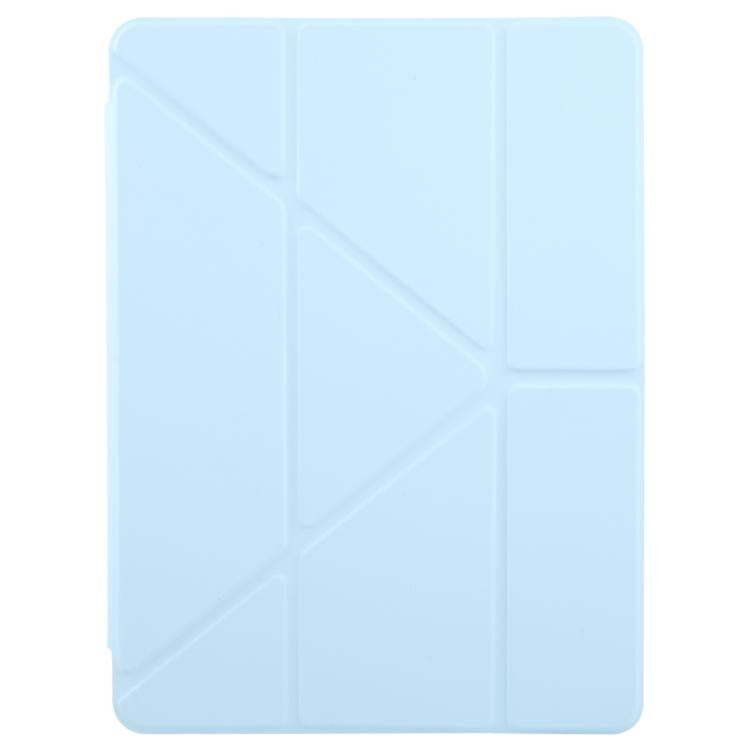 For iPad Air 11 2026 / 2025 / 2024 ZGA Genre Series Y-Fold Leather Tablet Case with Pen Slot(Blue)