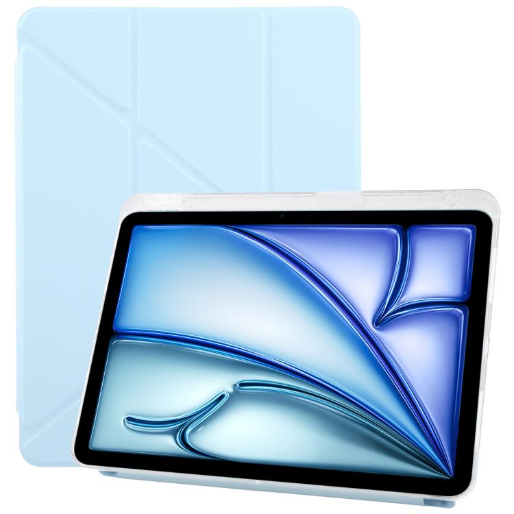 For iPad Air 13 2026 / 2025 / 2024 ZGA Genre Series Y-Fold Leather Tablet Case with Pen Slot(Blue)