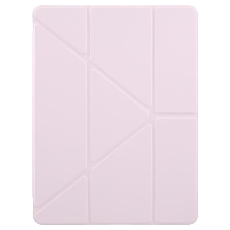 For iPad Air 13 2026 / 2025 / 2024 ZGA Genre Series Y-Fold Leather Tablet Case with Pen Slot(Pink)