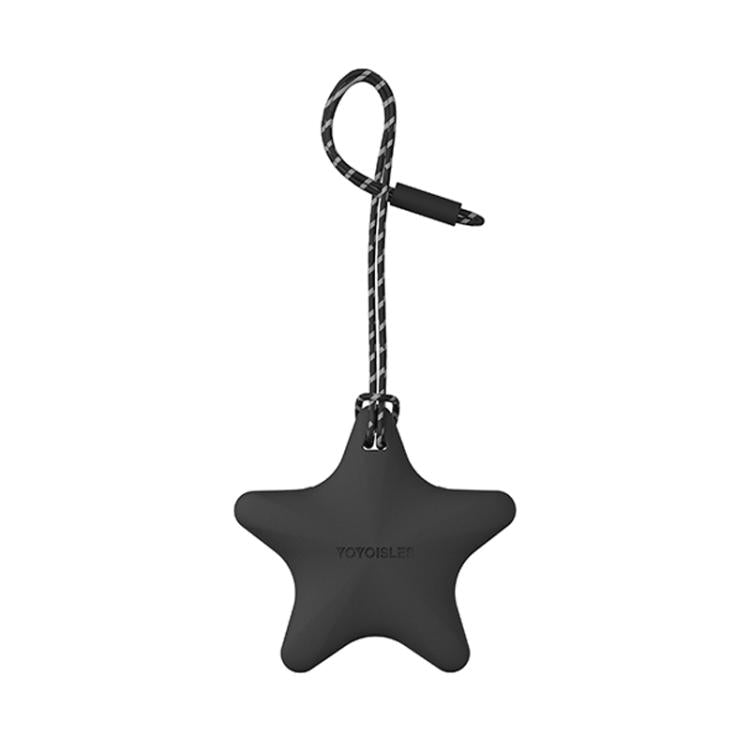 For AirTag 2nd Gen / AirTag 1st Gen YOYOISLES Air Stars Series EVA Keychain Locator Protective Case(Black)