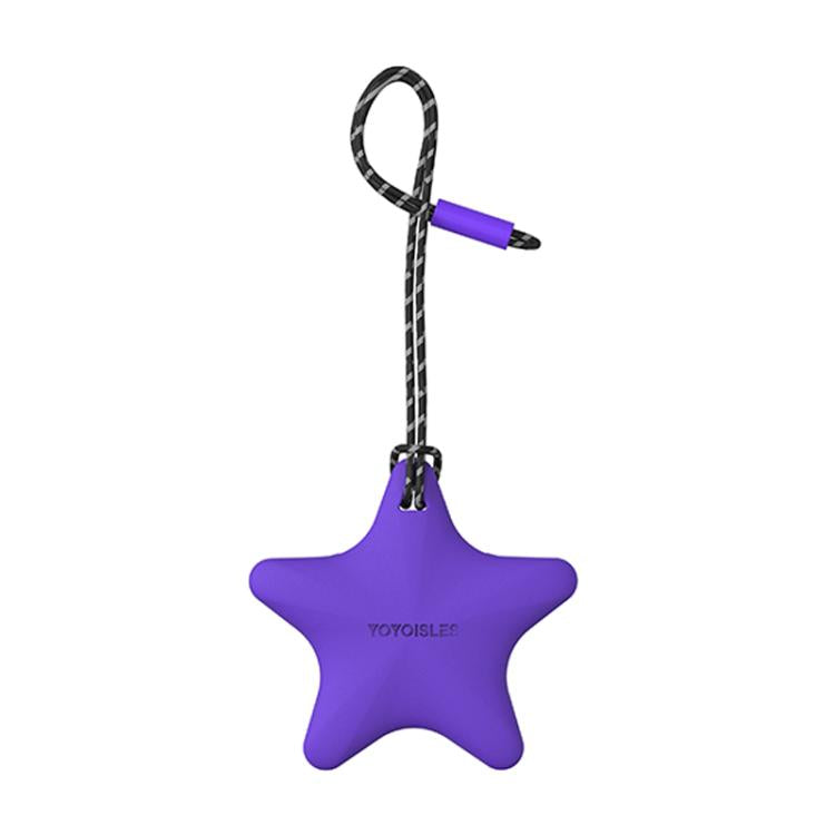 For AirTag 2nd Gen / AirTag 1st Gen YOYOISLES Air Stars Series EVA Keychain Locator Protective Case(Purple)