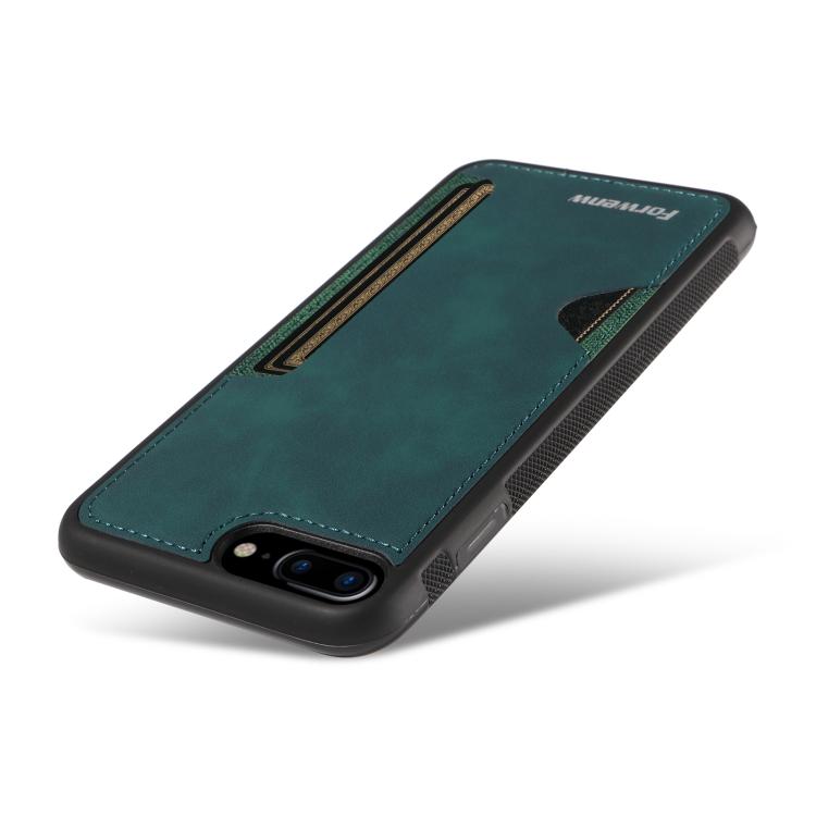 For iPhone 7 Plus / 8 Plus Forwenw F5 Series Integrated Card Bag Phone Case(Green)