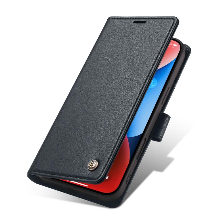 For iPhone 16 Plus Forwenw F6 Series RFID Leather Phone Case(Black)