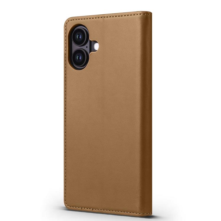 For iPhone 16 Forwenw F6 Series RFID Leather Phone Case(Brown)