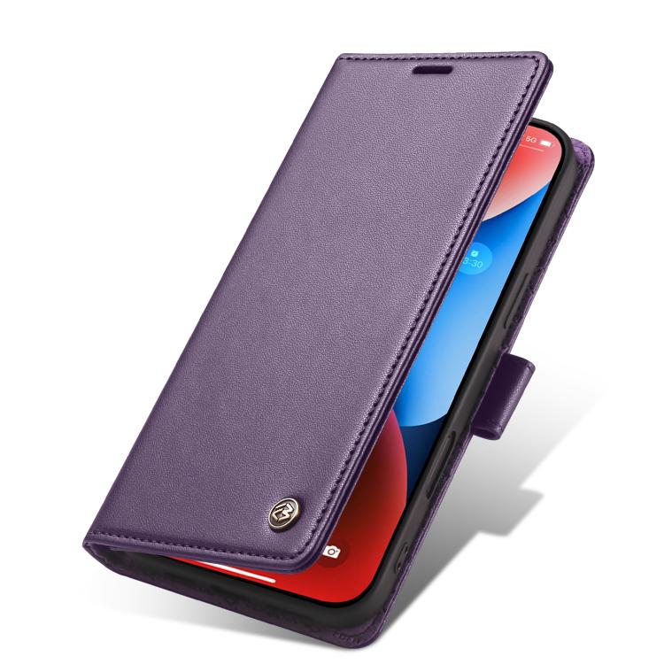 For iPhone 16 Forwenw F6 Series RFID Leather Phone Case(Purple)
