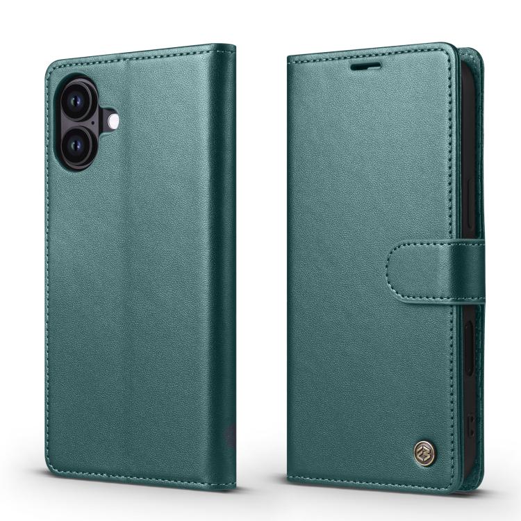 For iPhone 16 Forwenw F6 Series RFID Leather Phone Case(Green)