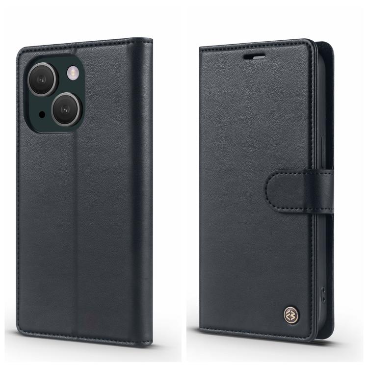 For iPhone 15 Plus Forwenw F6 Series RFID Leather Phone Case(Black)