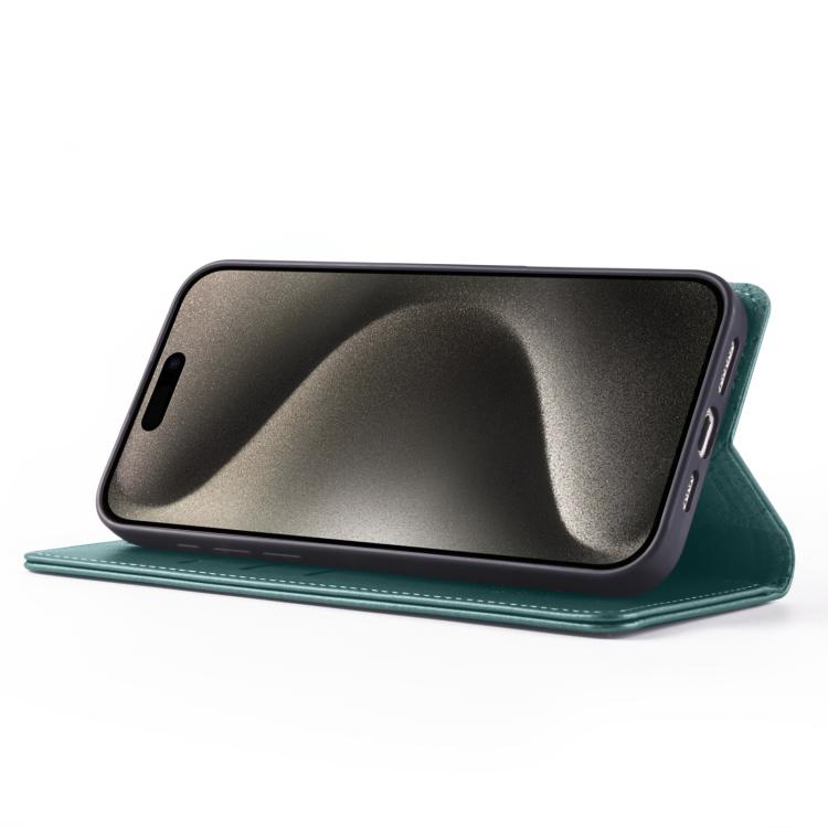 For iPhone 15 Forwenw F6 Series RFID Leather Phone Case(Green)