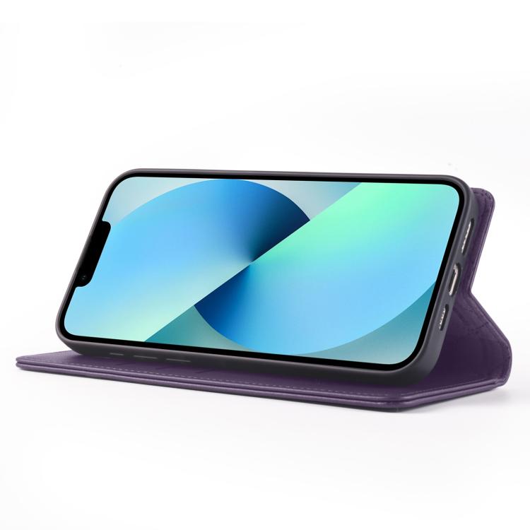 For iPhone 14 Plus Forwenw F6 Series RFID Leather Phone Case(Purple)