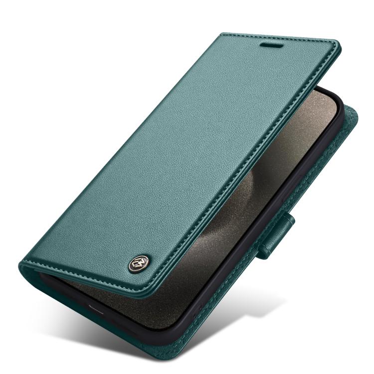 For iPhone 14 Pro Max Forwenw F6 Series RFID Leather Phone Case(Green)