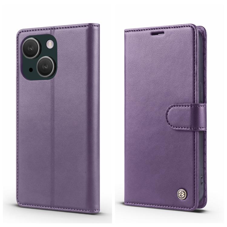 For iPhone 13 Forwenw F6 Series RFID Leather Phone Case(Purple)