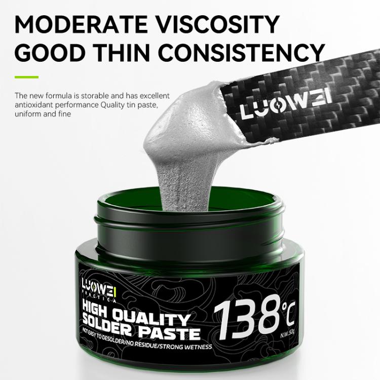 LUOWEI LW-SP1 50g PCB Repair Lead-free Solder Paste, Model:158 Degrees