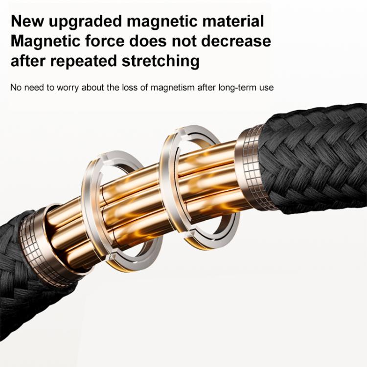 MOMAX DL57D Mag.Link 60W Type-C to 8 Pin Magnetic Braided Fast Charging Data Cable, Length:1m(Black)