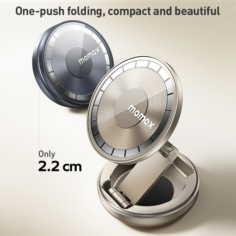 MOMAX CM30 Pac Mount Universal Transparent Magnetic Rotating Car Holder(Dark Grey)