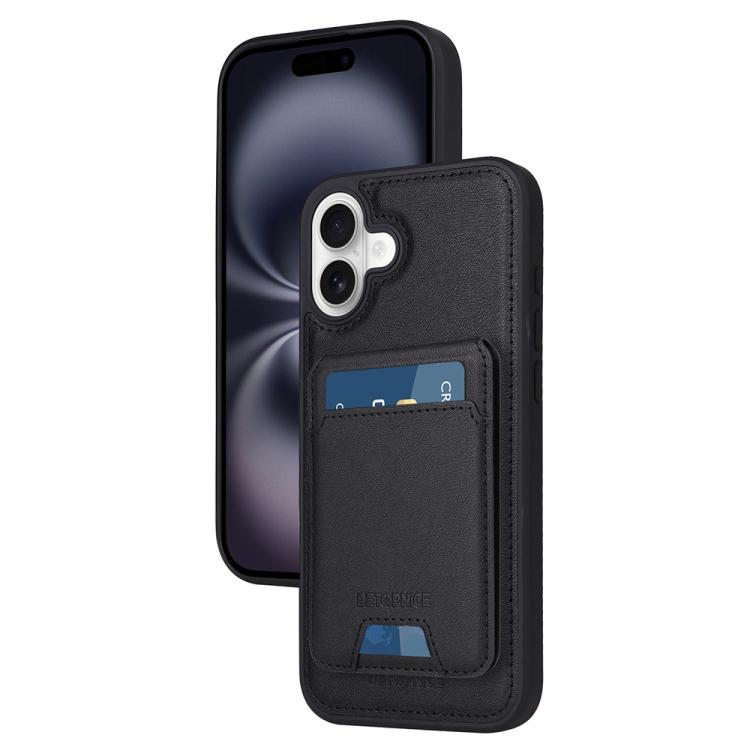 For iPhone 16 Plus BETOPNICE Vertical Flip Detachable MagSafe Wallet Phone Case(Black)