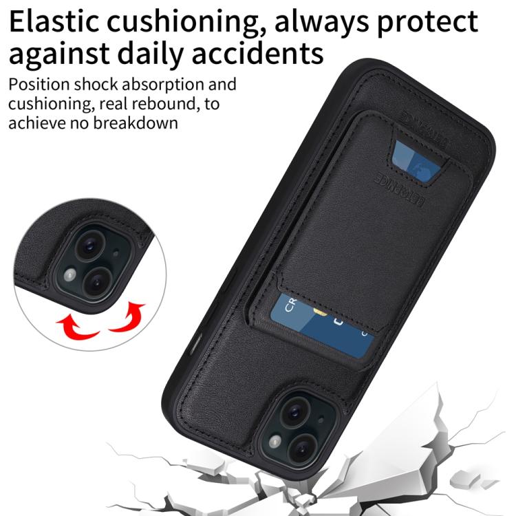 For iPhone 15 Plus BETOPNICE Vertical Flip Detachable MagSafe Wallet Phone Case(Black)