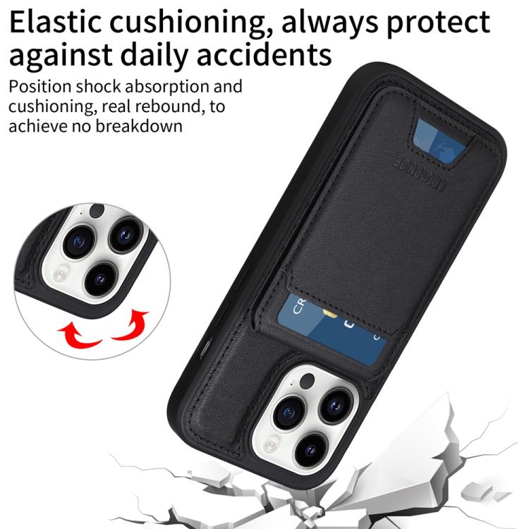 For iPhone 14 Pro BETOPNICE Vertical Flip Detachable MagSafe Wallet Phone Case(Black)