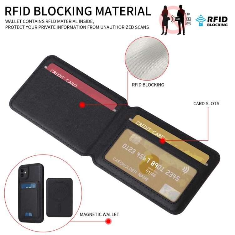 For iPhone 11 BETOPNICE Vertical Flip Detachable MagSafe Wallet Phone Case(Black)