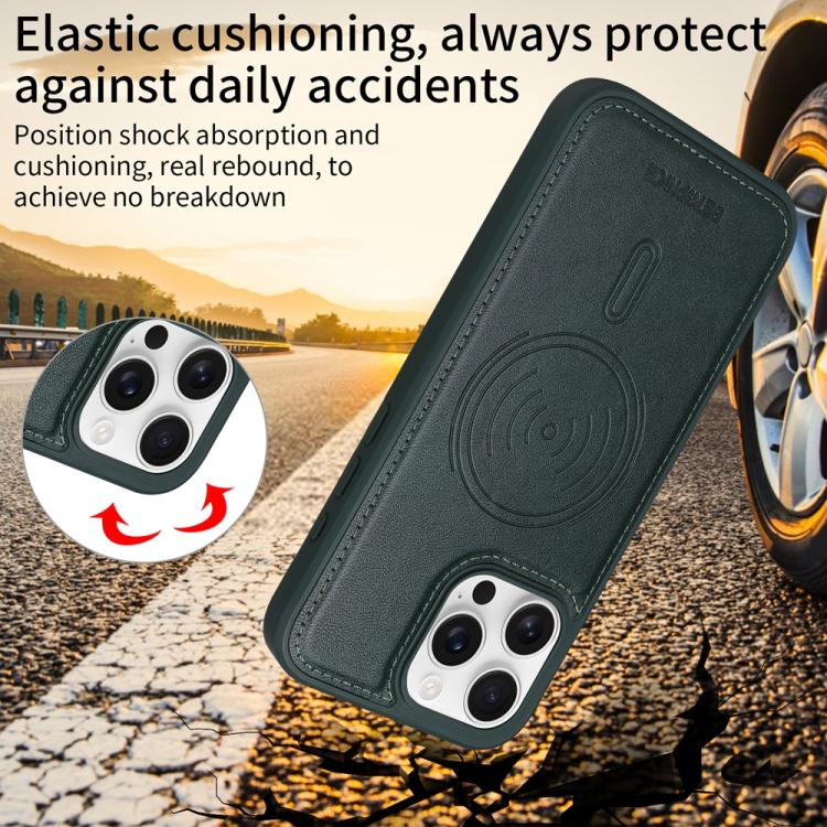For iPhone 16 Pro Max BETOPNICE Horizontal Flip Detachable MagSafe Wallet Phone Case(Green)