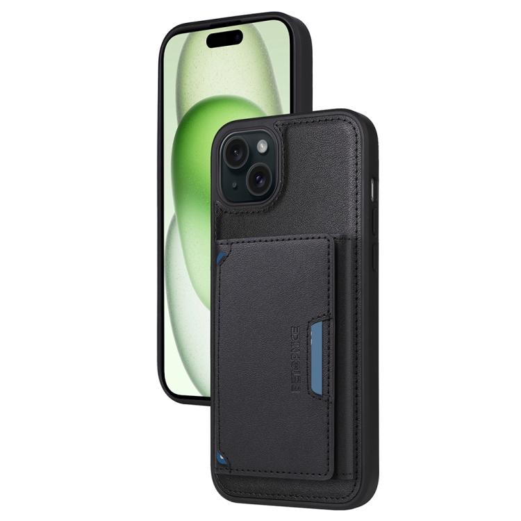 For iPhone 15 Plus BETOPNICE Horizontal Flip Detachable MagSafe Wallet Phone Case(Black)