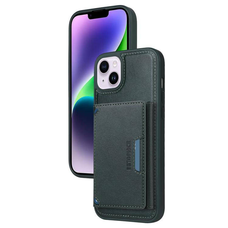 For iPhone 14 Plus BETOPNICE Horizontal Flip Detachable MagSafe Wallet Phone Case(Green)