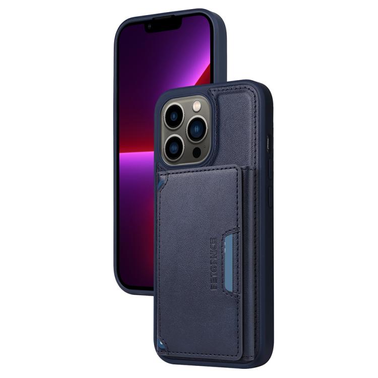 For iPhone 13 Pro BETOPNICE Horizontal Flip Detachable MagSafe Wallet Phone Case(Blue)