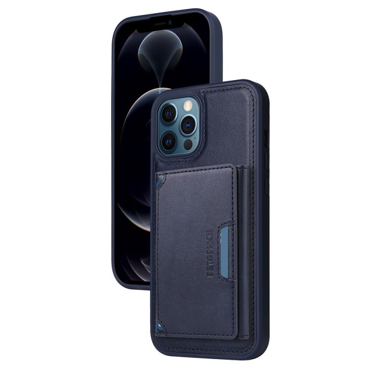 For iPhone 12 Pro Max BETOPNICE Horizontal Flip Detachable MagSafe Wallet Phone Case(Blue)