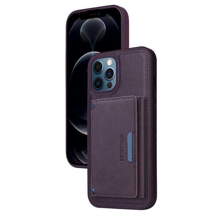 For iPhone 12 Pro Max BETOPNICE Horizontal Flip Detachable MagSafe Wallet Phone Case(Purple)