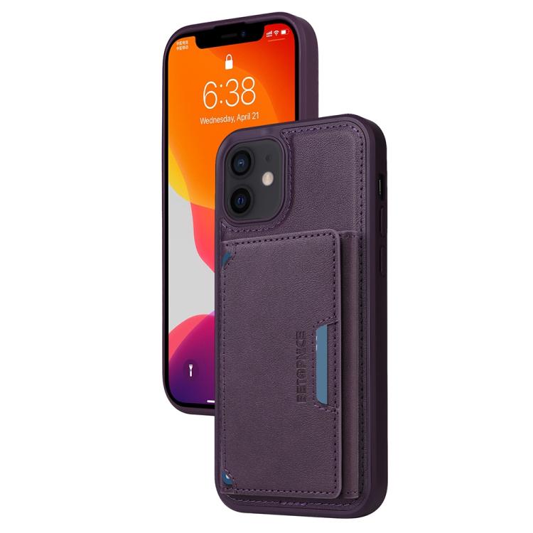 For iPhone 12 / 12 Pro BETOPNICE Horizontal Flip Detachable MagSafe Wallet Phone Case(Purple)