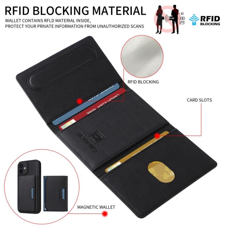For iPhone 12 / 12 Pro BETOPNICE Horizontal Flip Detachable MagSafe Wallet Phone Case(Black)