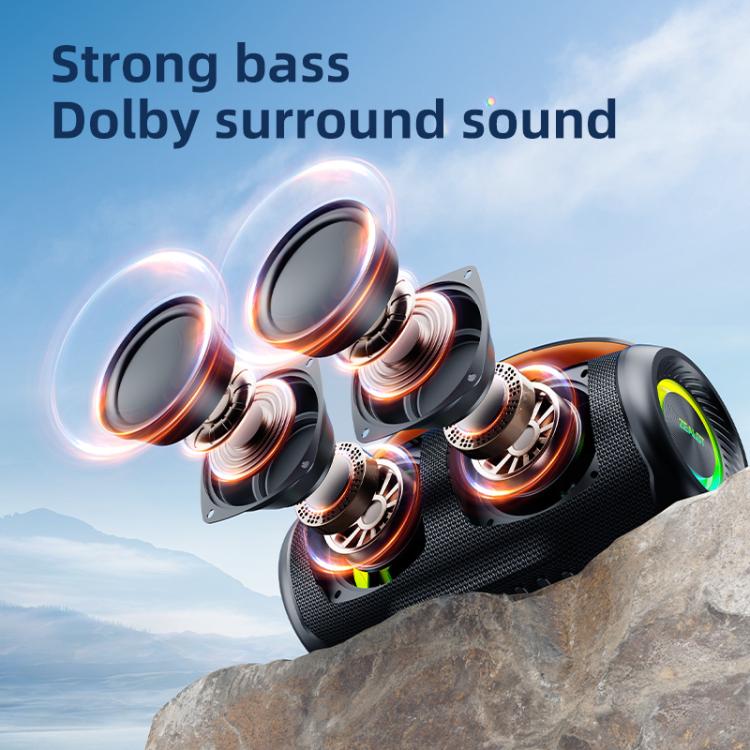 Zealot P11 50W Portable Outdoor RGB Bluetooth Speaker(Grey)