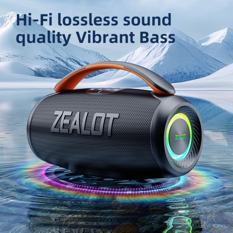 Zealot P11 50W Portable Outdoor RGB Bluetooth Speaker(Black)