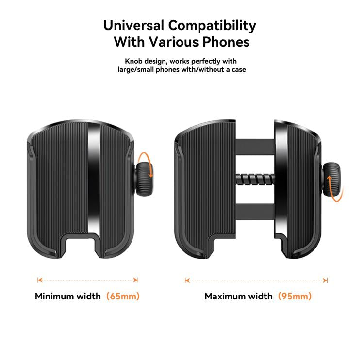 JOYROOM JR-ZS431 360 Rotation Dual Safety lock Bike Phone Mount(Black)