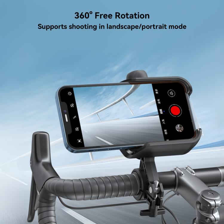 JOYROOM JR-ZS431 360 Rotation Dual Safety lock Bike Phone Mount(Black)
