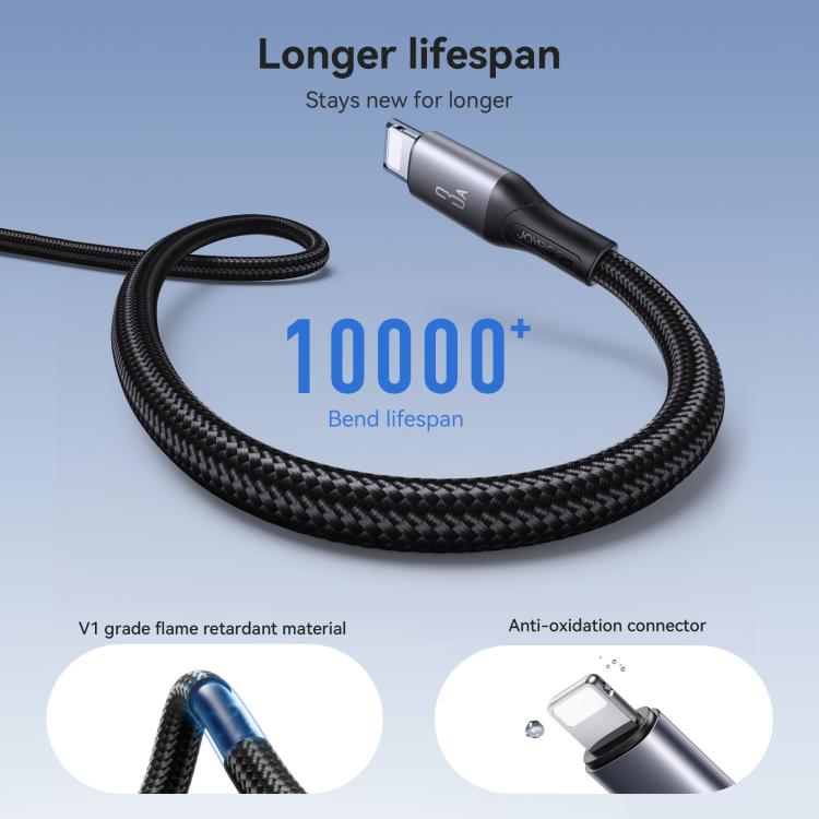 JOYROOM S-A28 Flash Series 480Mbps Fast Charging Data Cable, USB to 8 Pin Cable, Length: 1m(Black)