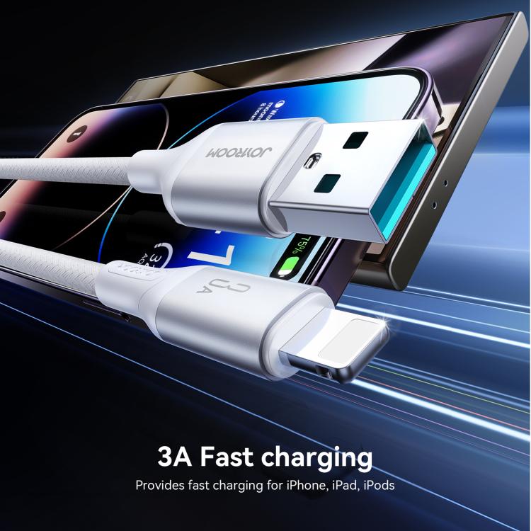 JOYROOM S-A28 Flash Series 480Mbps Fast Charging Data Cable, USB to 8 Pin Cable, Length: 1m(White)