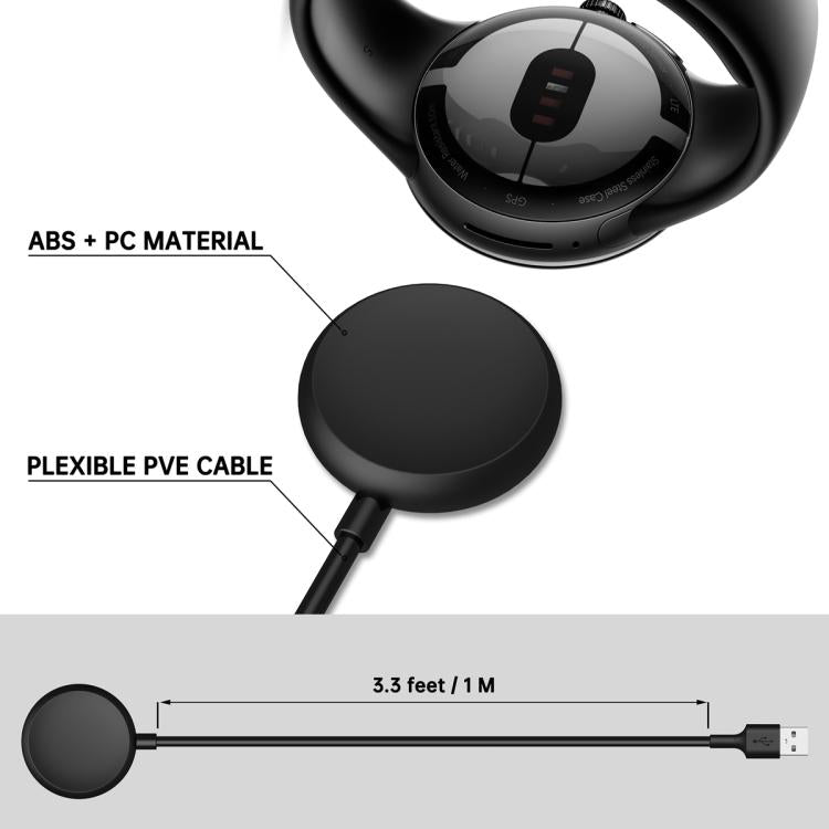 For Google Pixel Watch xDfind Smart Watch Magnetic Charging Cable, Length: 1m, USB Port