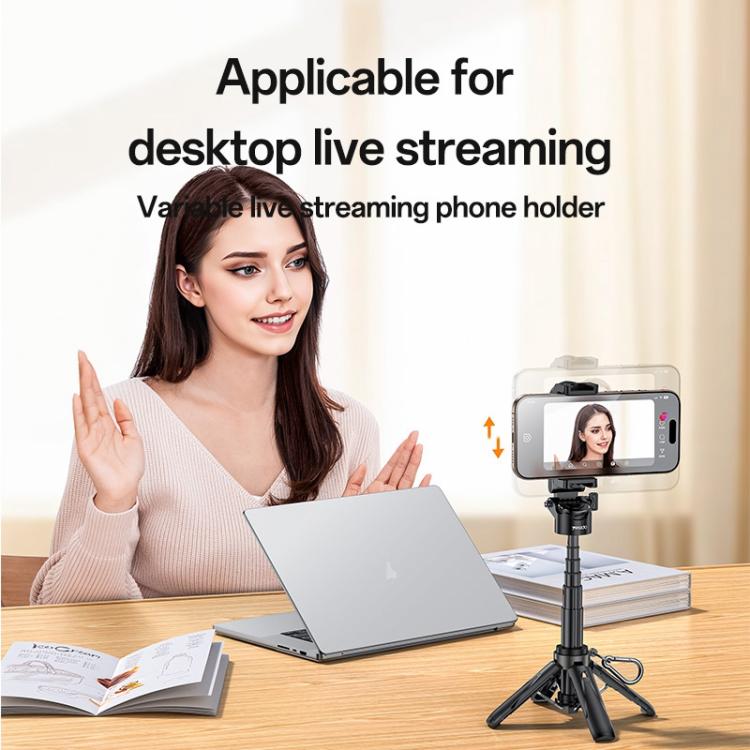 Yesido SF29 Foldable Tripod Bluetooth Selfie Stick(Black)
