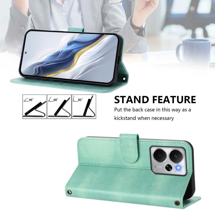 Line Splicing Buckle Retro Leather Phone Case, For Realme 14 5G / 14T 5G Global, For Realme P3 Ultra 5G, For Realme P3 5G