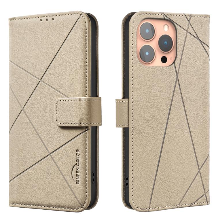 Geometric Pattern RFID Leather Phone Case, For iPhone 15, For iPhone 13 / 14, For iPhone 14 Pro, For iPhone 14 Pro Max