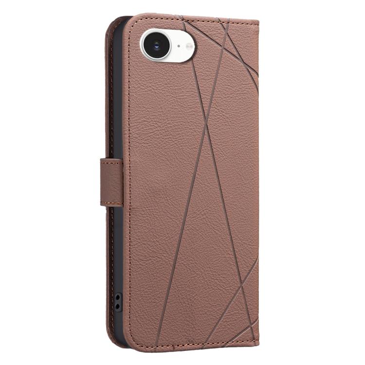Geometric Pattern RFID Leather Phone Case, For iPhone 16e / 17e, For iPhone 17 Pro Max, For iPhone 17 Pro, For iPhone 17