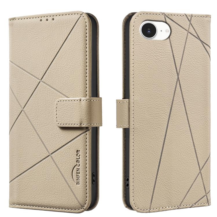 Geometric Pattern RFID Leather Phone Case, For iPhone 16e / 17e, For iPhone 17 Pro Max, For iPhone 17 Pro, For iPhone 17