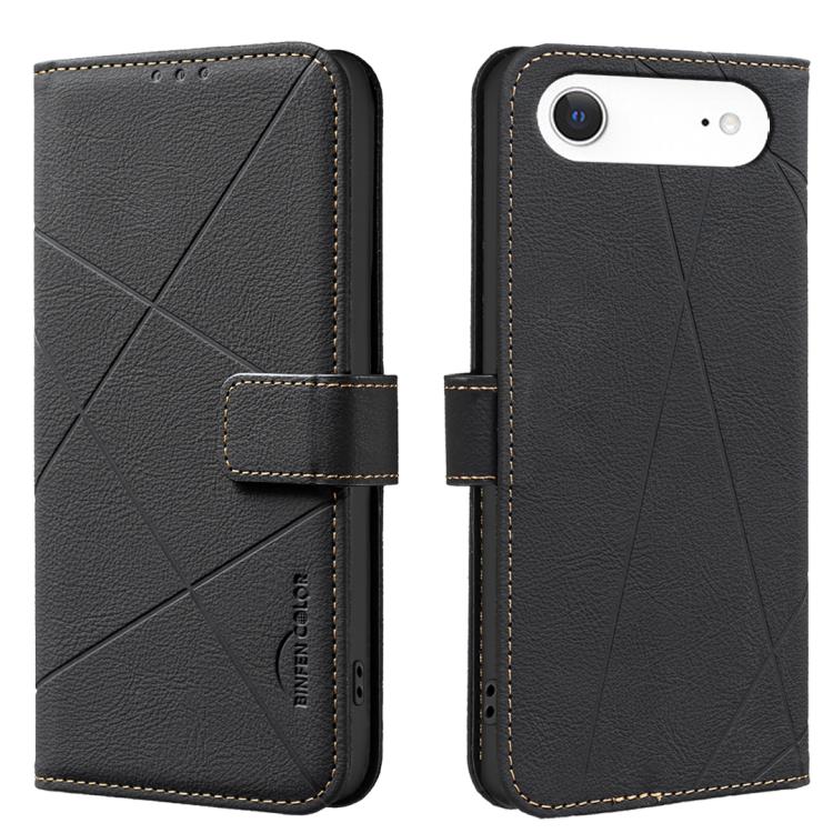 Geometric Pattern RFID Leather Phone Case, For iPhone Air, For iPhone 16 Pro Max, For iPhone 16 Pro, For iPhone 16 Plus
