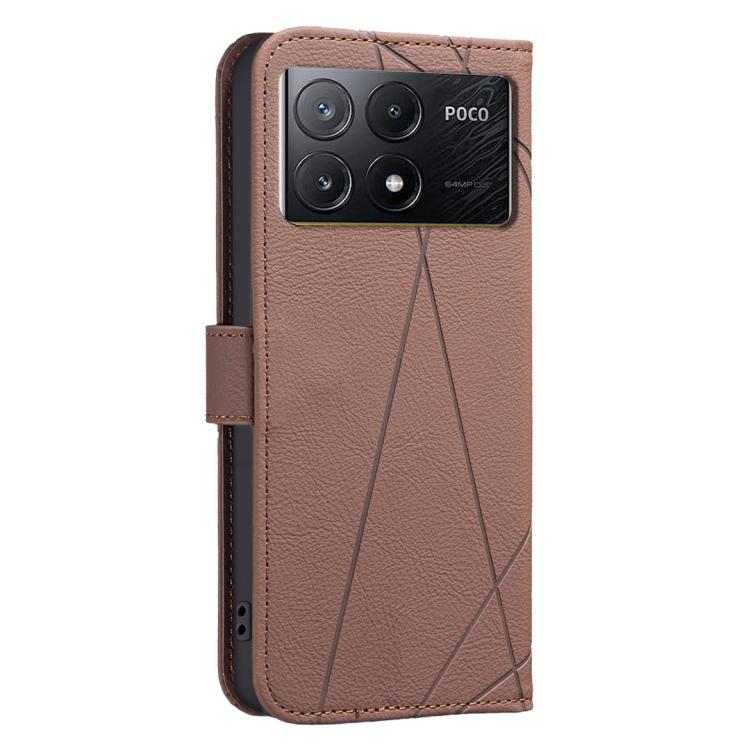 Geometric Pattern RFID Leather Phone Case, For Xiaomi Poco C55, For Xiaomi Poco X5 Pro, For Xiaomi Poco X5, For Xiaomi Poco M3 Pro
