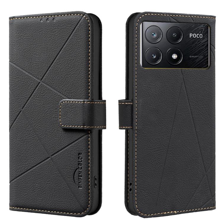 Geometric Pattern RFID Leather Phone Case, For Xiaomi Poco C55, For Xiaomi Poco X5 Pro, For Xiaomi Poco X5, For Xiaomi Poco M3 Pro