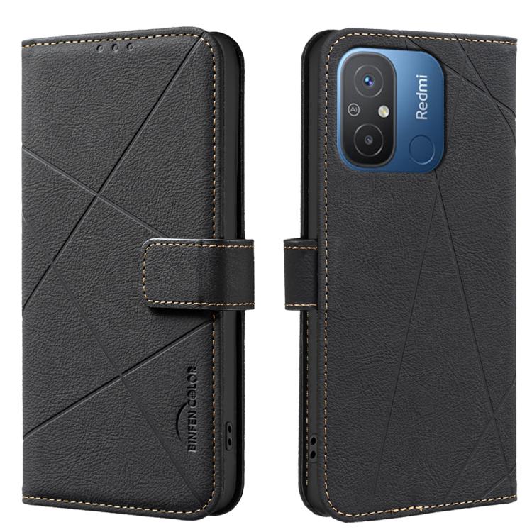 Geometric Pattern RFID Leather Phone Case, For Xiaomi Poco C55, For Xiaomi Poco X5 Pro, For Xiaomi Poco X5, For Xiaomi Poco M3 Pro