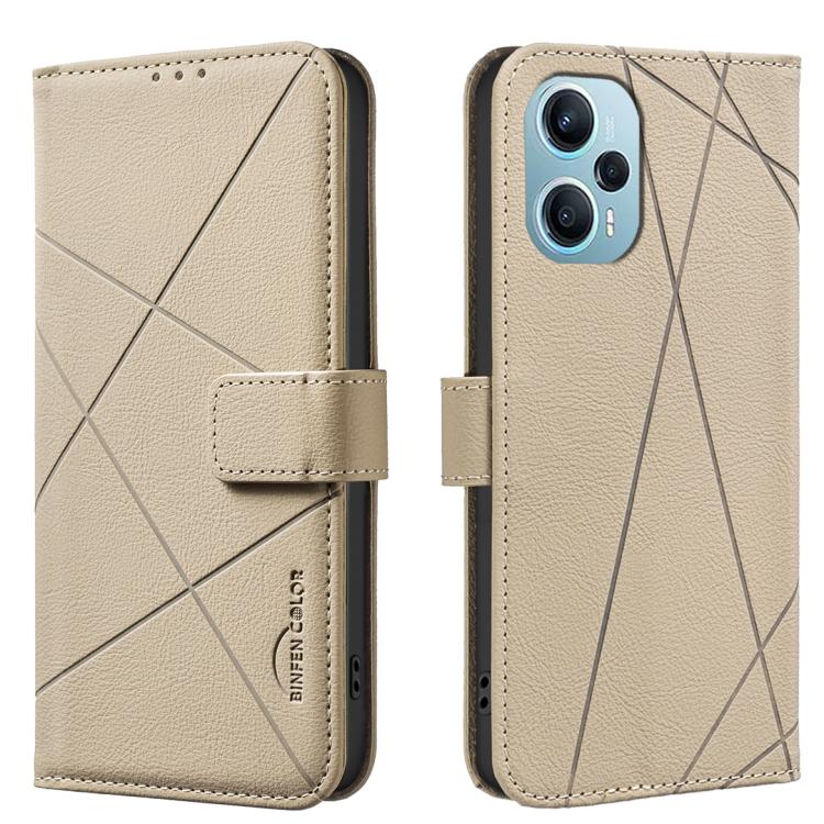 Geometric Pattern RFID Leather Phone Case, For Xiaomi Poco C55, For Xiaomi Poco X5 Pro, For Xiaomi Poco X5, For Xiaomi Poco M3 Pro