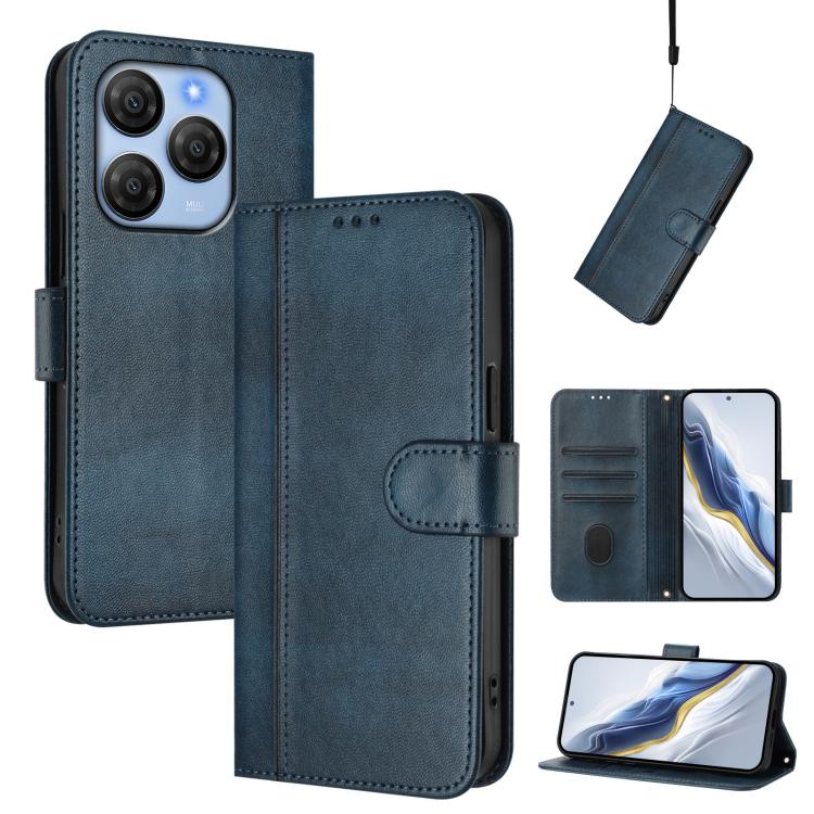Line Splicing Buckle Retro Leather Phone Case, For Blackview Oscal Tiger 13, For Blackview Wave 8 / 8C / Oscal Flat 2, For Blackview Shark 9 5G