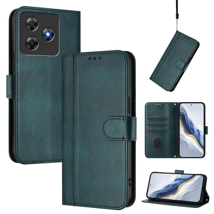 Line Splicing Buckle Retro Leather Phone Case, For Blackview Oscal Tiger 13, For Blackview Wave 8 / 8C / Oscal Flat 2, For Blackview Shark 9 5G